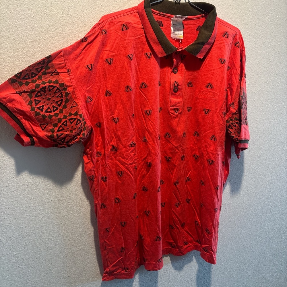 Retro HEAD sportswear patterned red polo from “Sea Island” resort